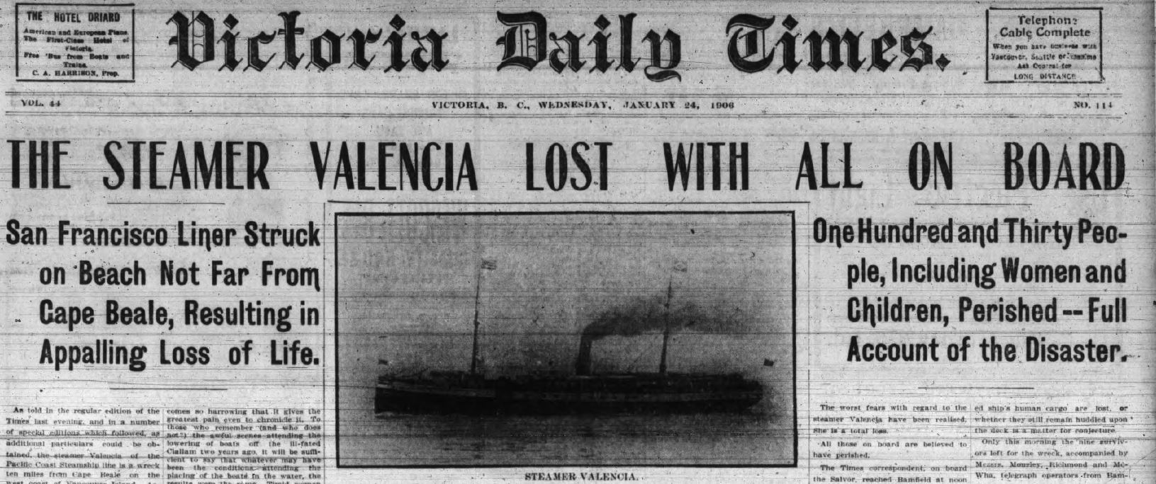 Victoria Daily Times Valencia Lost