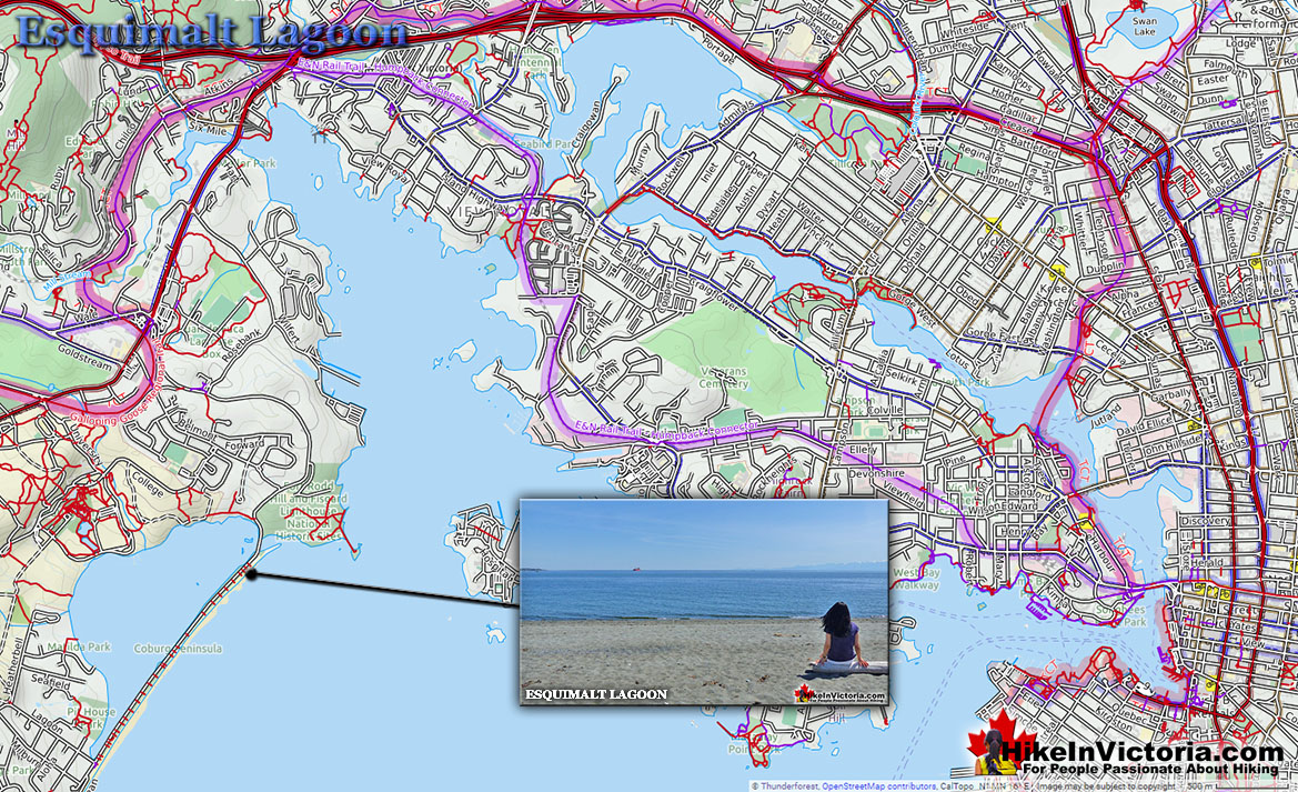 Esquimalt Lagoon Directions Map