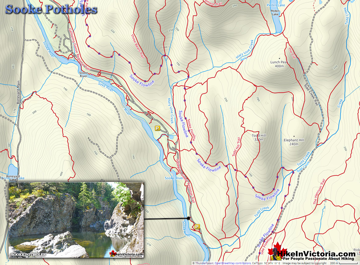 Sooke Potholes Map