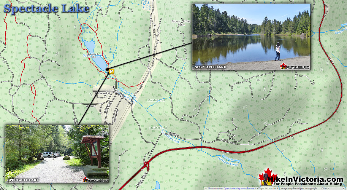 Spectacle Lake Directions Map